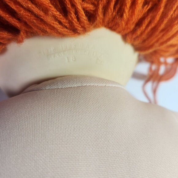 Cabbage Patch Kid Doll Poseable with Orange Yarn Hair Green Eyes 1978 1983 OAA - Picture 10 of 13